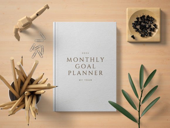 Download 2024 Monthly Goal Planner with Calendar - Goal planner Collection