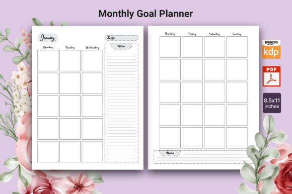 Download Monthly Goal Planner - Goal planner Collection