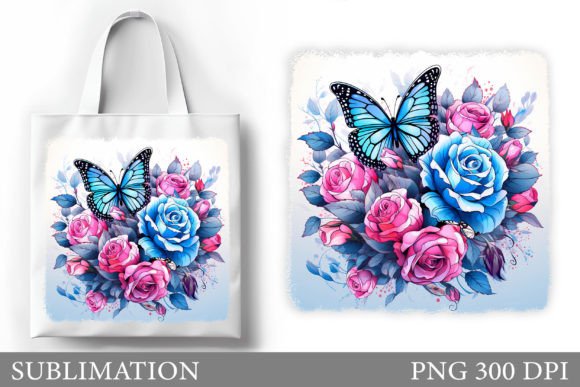 Download Butterflies Tote Bag. Flowers Tote Bag - Butterflies Collection
