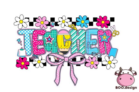 Download Teacher Letters Daisy Bow PNG - Teacher Collection