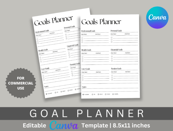 Download Goal Planner Canva Editable - Goal planner Collection