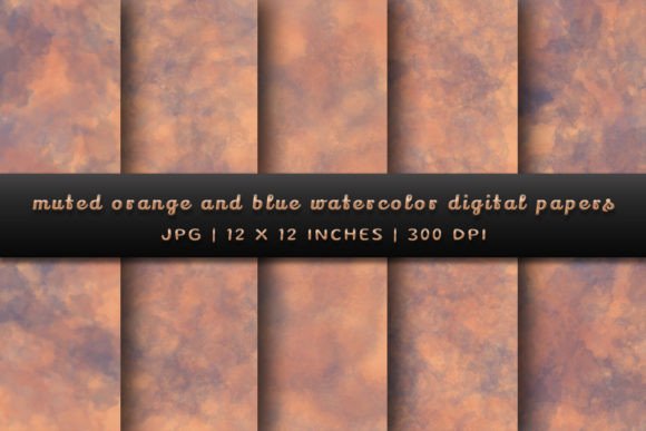 Download Muted Orange and Blue Digital Papers - Premium Resources