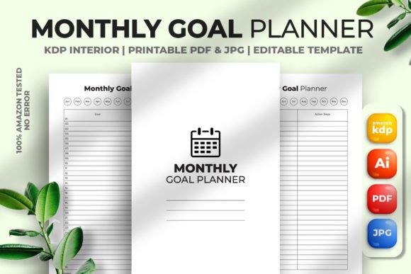 Download Monthly Goal Planner Kdp Interior - Goal planner Collection